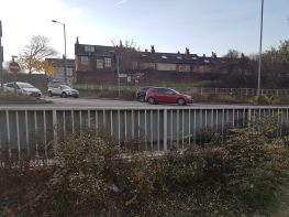 Looking at the north terrace of Greasebro road while lost in Tinsley Roundabout.