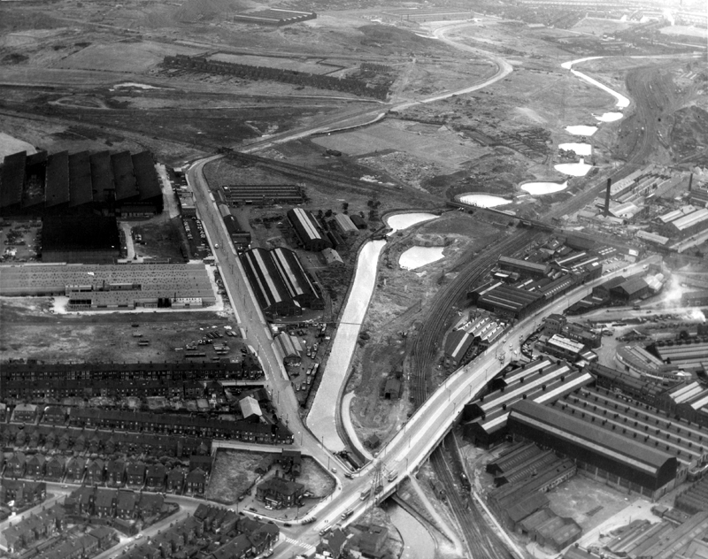 Arial Shot of Tinsley Bridge and Surrounds, pre M1